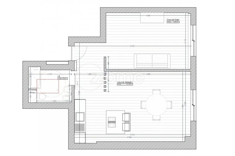 Apartamento T1 para Venda em Moreira Planta 1