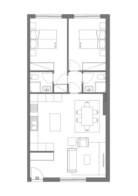 Apartamento T2 para Venda em Real, Dume e Semelhe