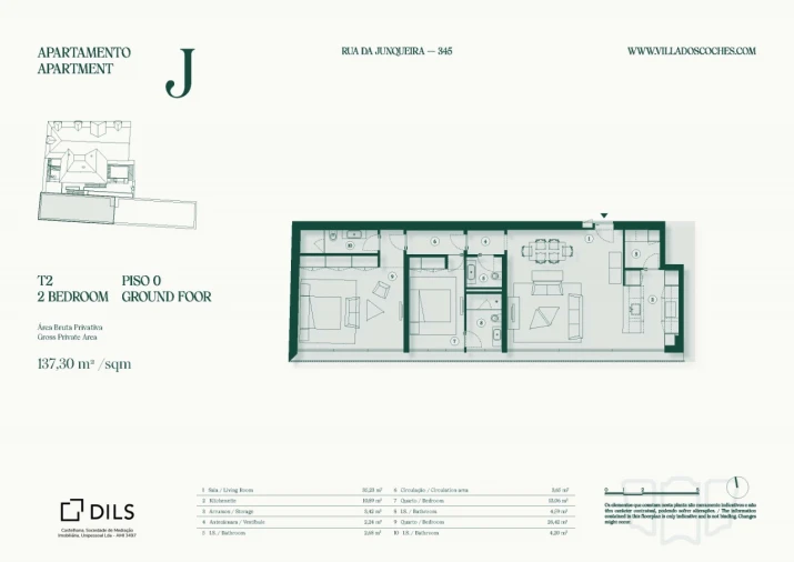 Apartamento T2 para Venda em Belém Planta 1