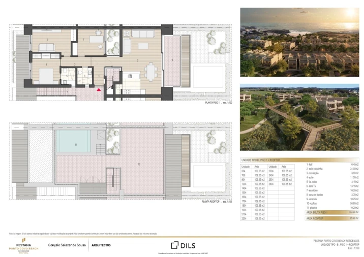 Apartamento T1 para Venda em Porto Covo Planta 1