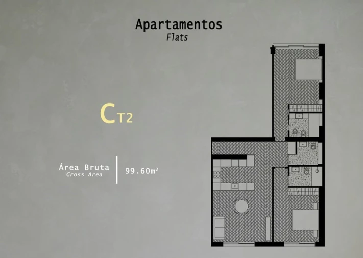 Apartamento T2 para Venda em Cedofeita, Santo Ildefonso, Sé, Miragaia, São Nicolau e Vitória Planta 1