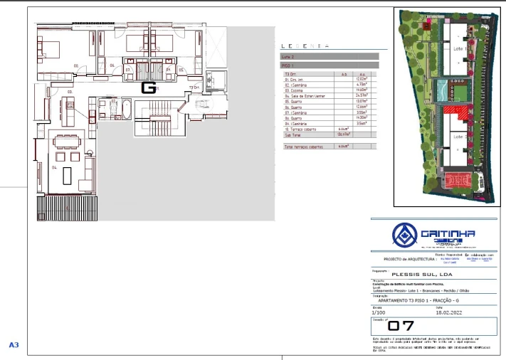 Apartamento T3 para Venda em Pechão Planta 1