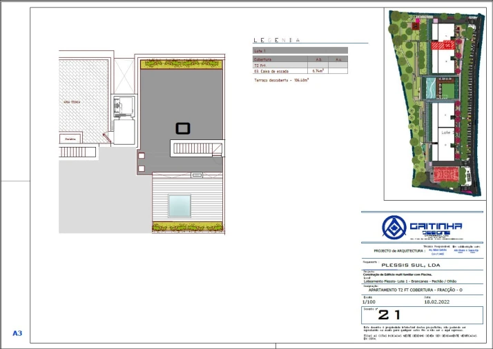 Apartamento T2 para Venda em Pechão Planta 2