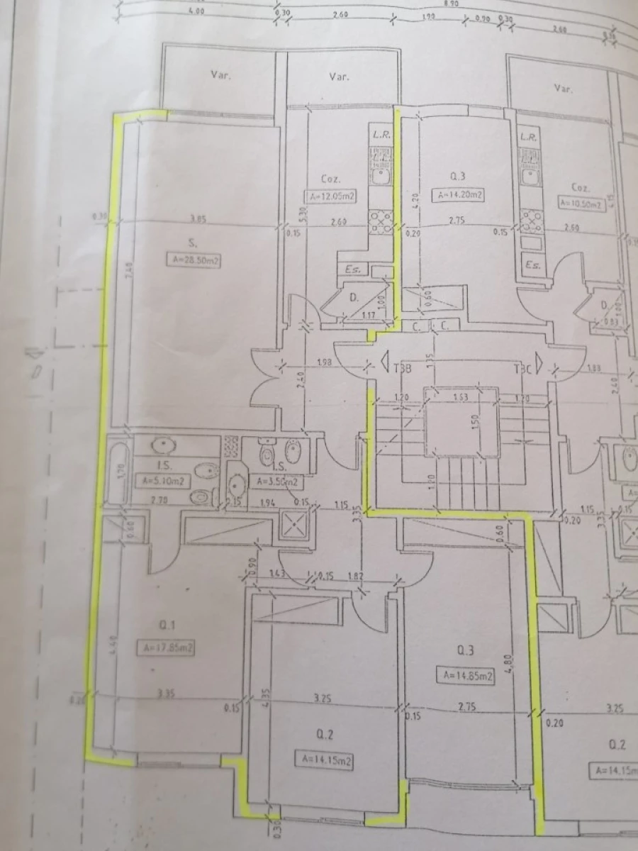 Apartamento T3 para Venda em Carcavelos e Parede Planta 1