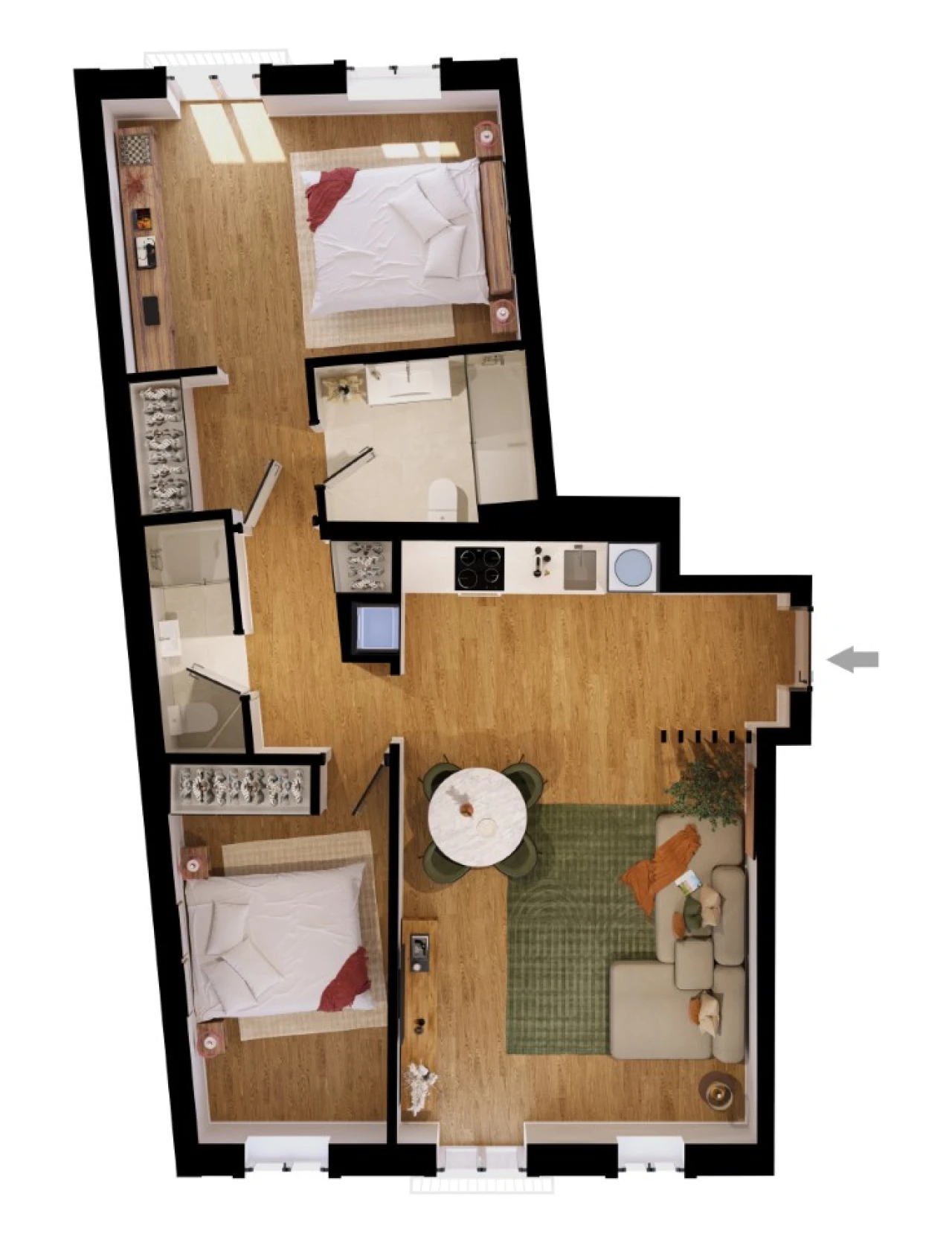 Apartamento T2 para Venda em Areeiro Planta 2