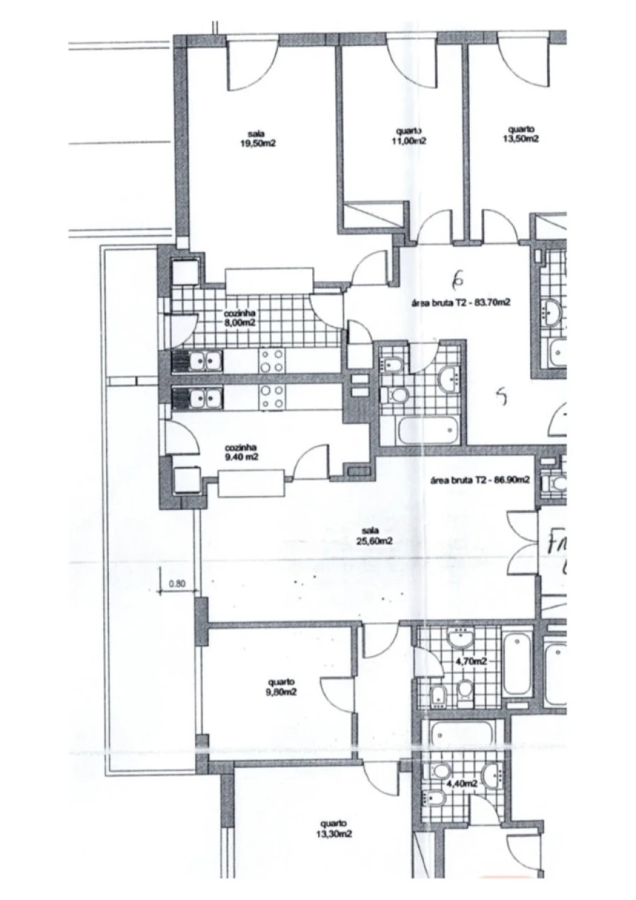 Apartamento T2 para Venda em Buarcos Planta 1