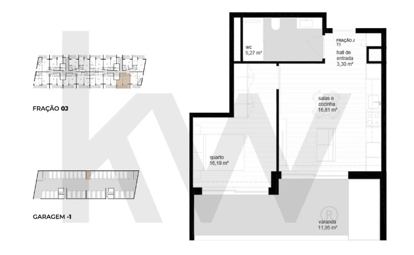 Apartamento T1 para Venda em Vila Nova de Cerveira e Lovelhe Planta 1