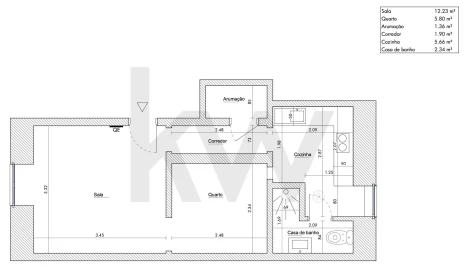 Apartamento T1 para Venda em Misericórdia