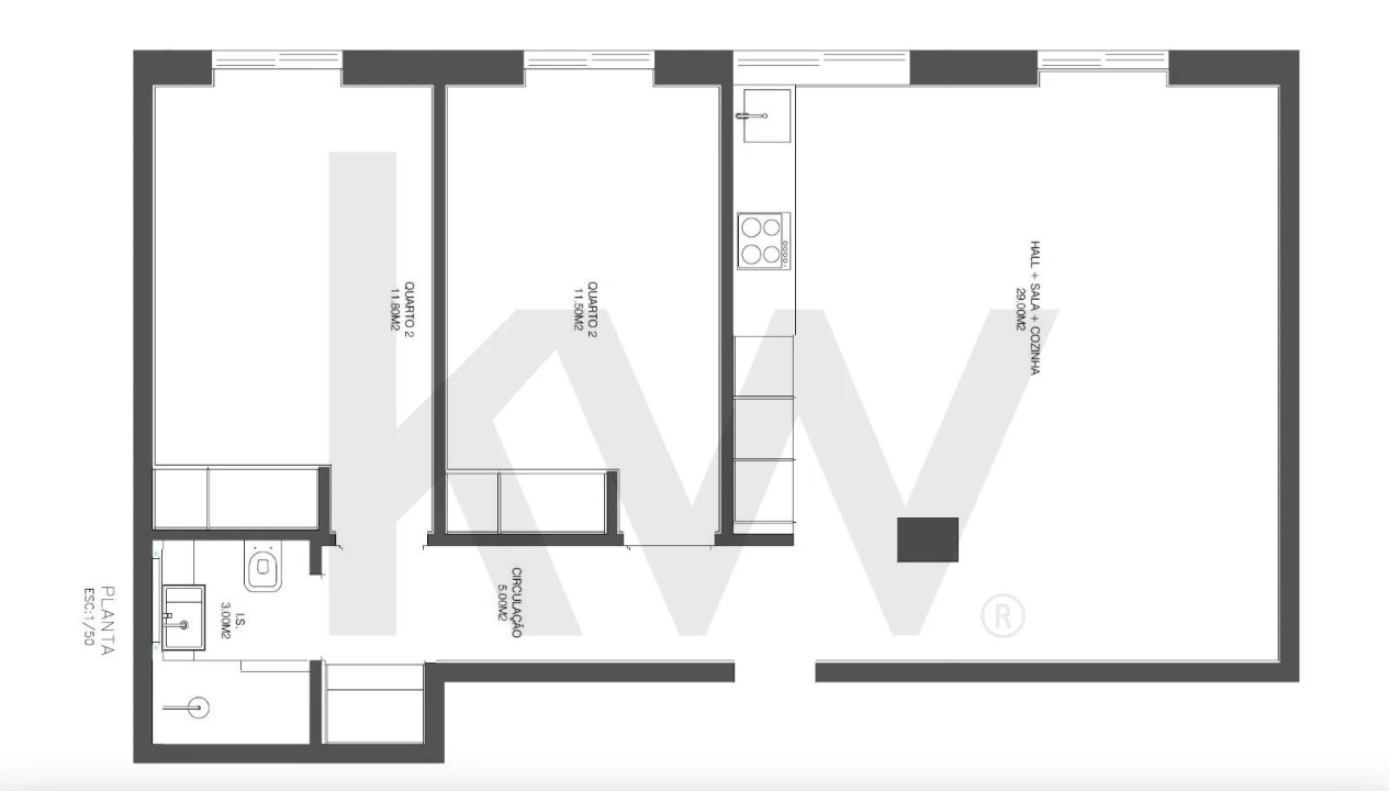 Apartamento T2 para Arrendamento em Penha de França Foto 25