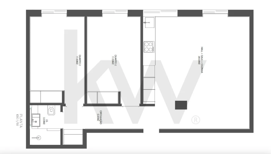 Apartamento T2 para Arrendamento em Penha de França Foto 25