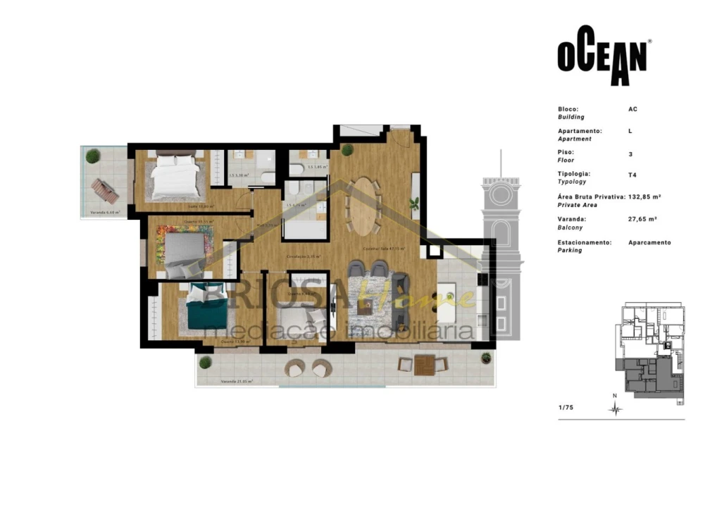 Apartamento T4 para Venda em Buarcos Foto 49