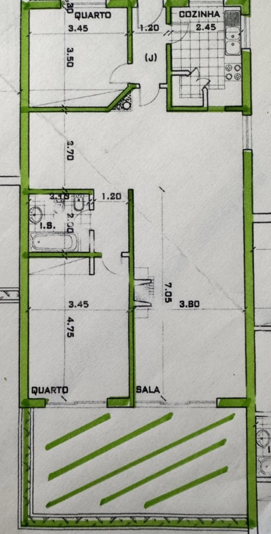 Apartamento T2 para Venda em Sesimbra (Santiago) Planta 1