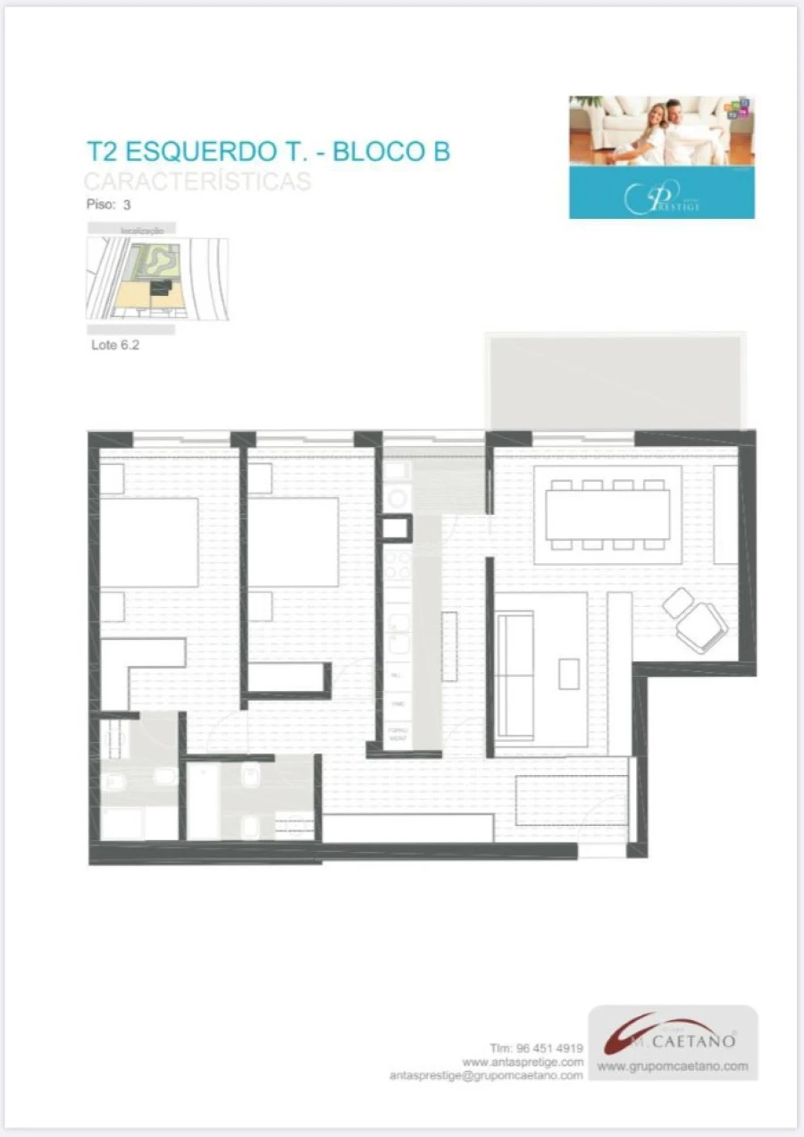 Apartamento T2 para Venda em Campanhã Planta 1