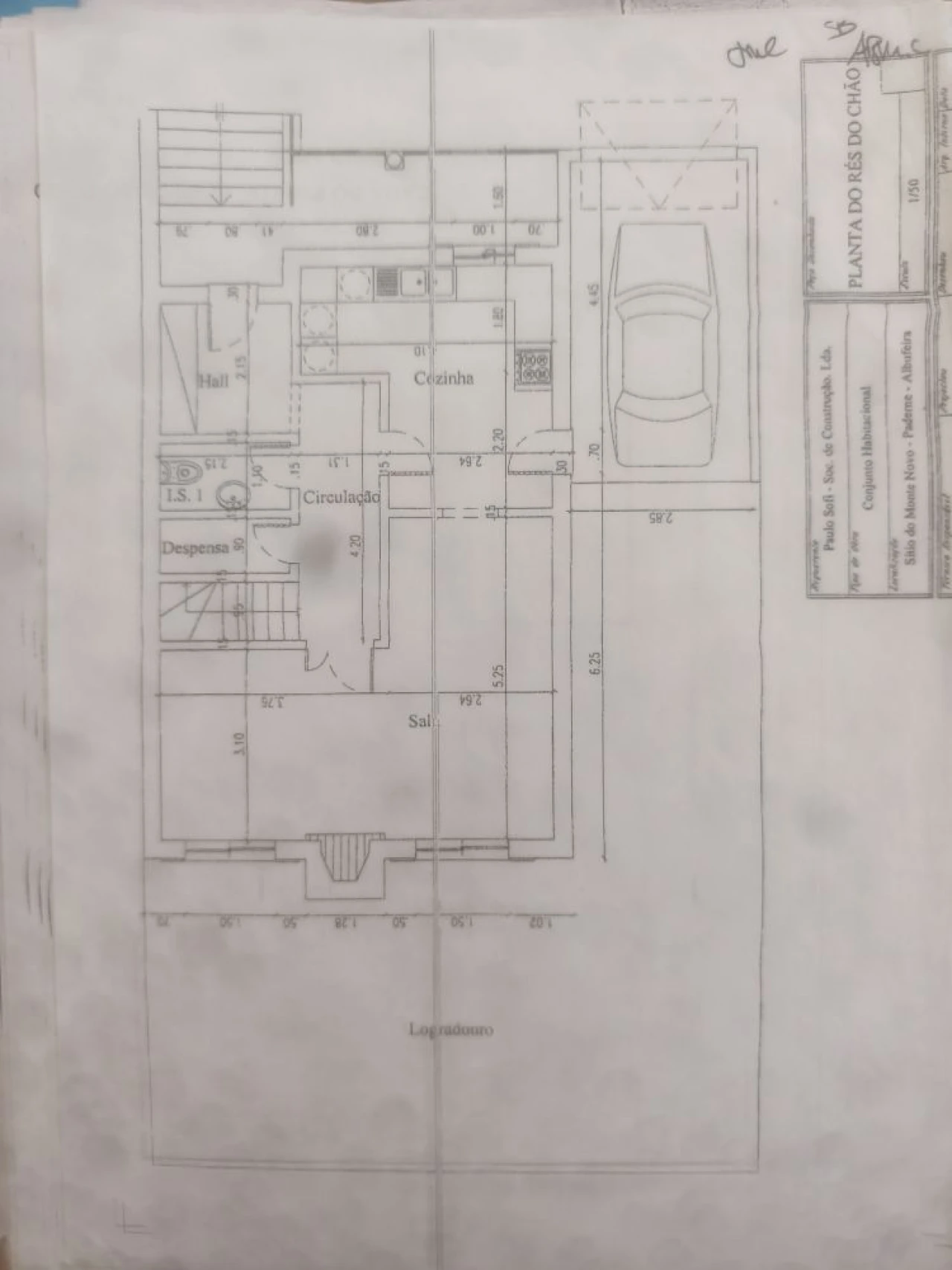 Moradia T3 para Venda em Paderne Planta 3