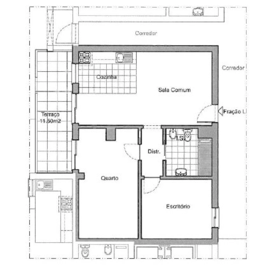 Apartamento T1 para Venda em Vila de Sagres Planta 1