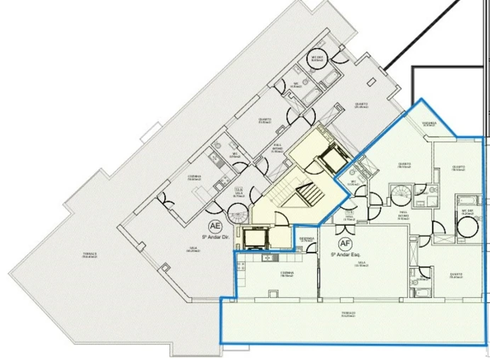 Apartamento T3 para Venda em Viseu Planta 1