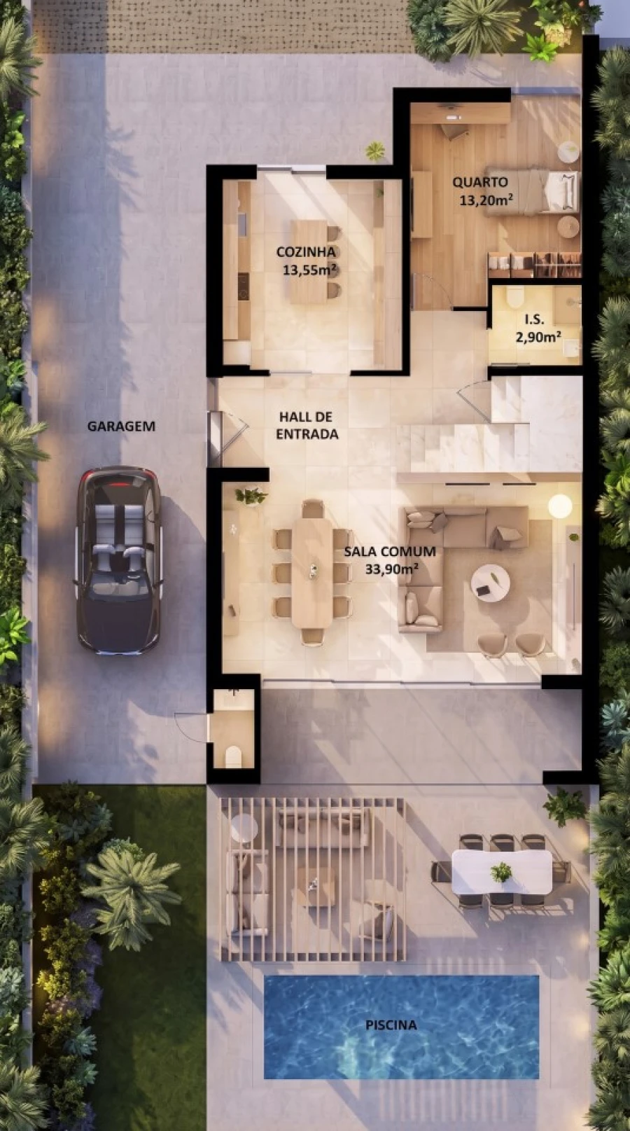 Moradia T3 para Venda em Quarteira Planta 1