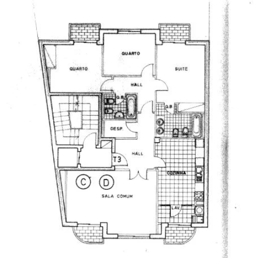 Apartamento T3 para Venda em Fânzeres e São Pedro da Cova Planta 1