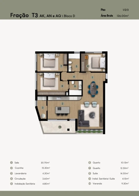 Apartamento T3 para Venda em Camara de Lobos