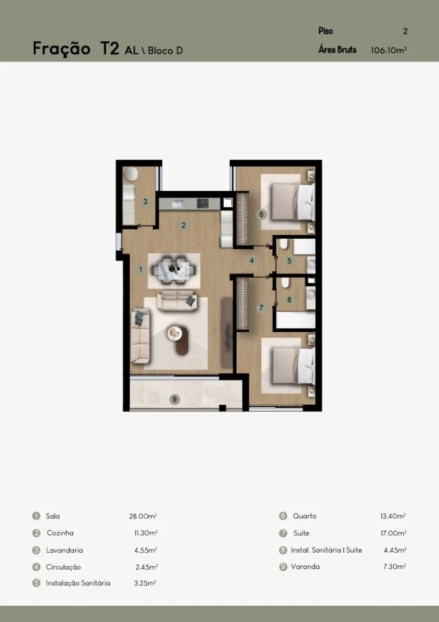 Apartamento T2 para Venda em Camara de Lobos Planta 1
