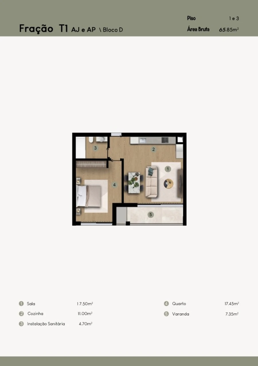 Apartamento T1 para Venda em Camara de Lobos Planta 1