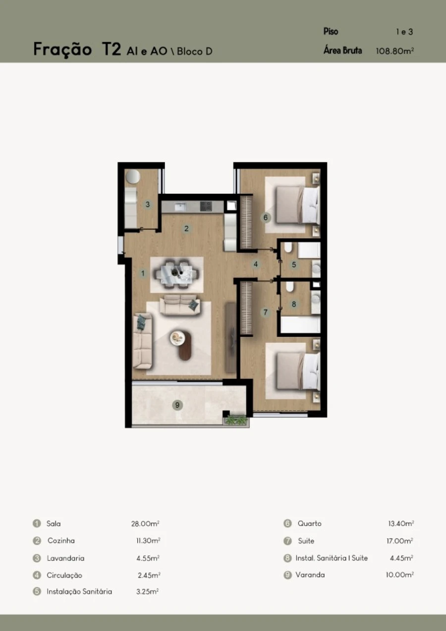 Apartamento T2 para Venda em Camara de Lobos Planta 1