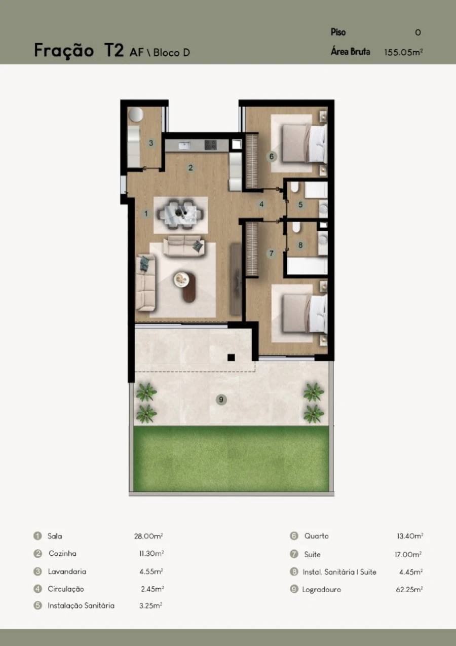 Apartamento T2 para Venda em Camara de Lobos Planta 1