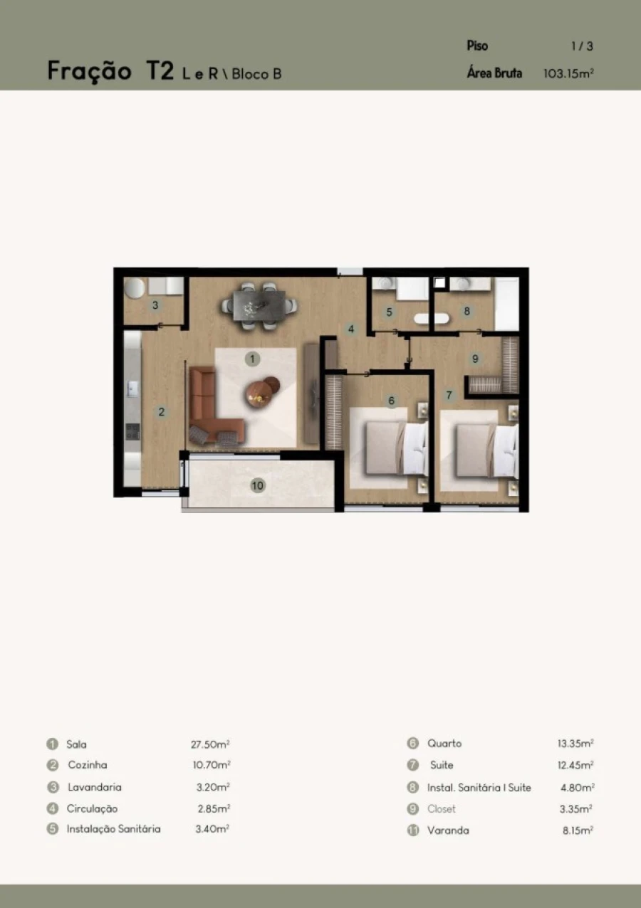 Apartamento T2 para Venda em Camara de Lobos Planta 1