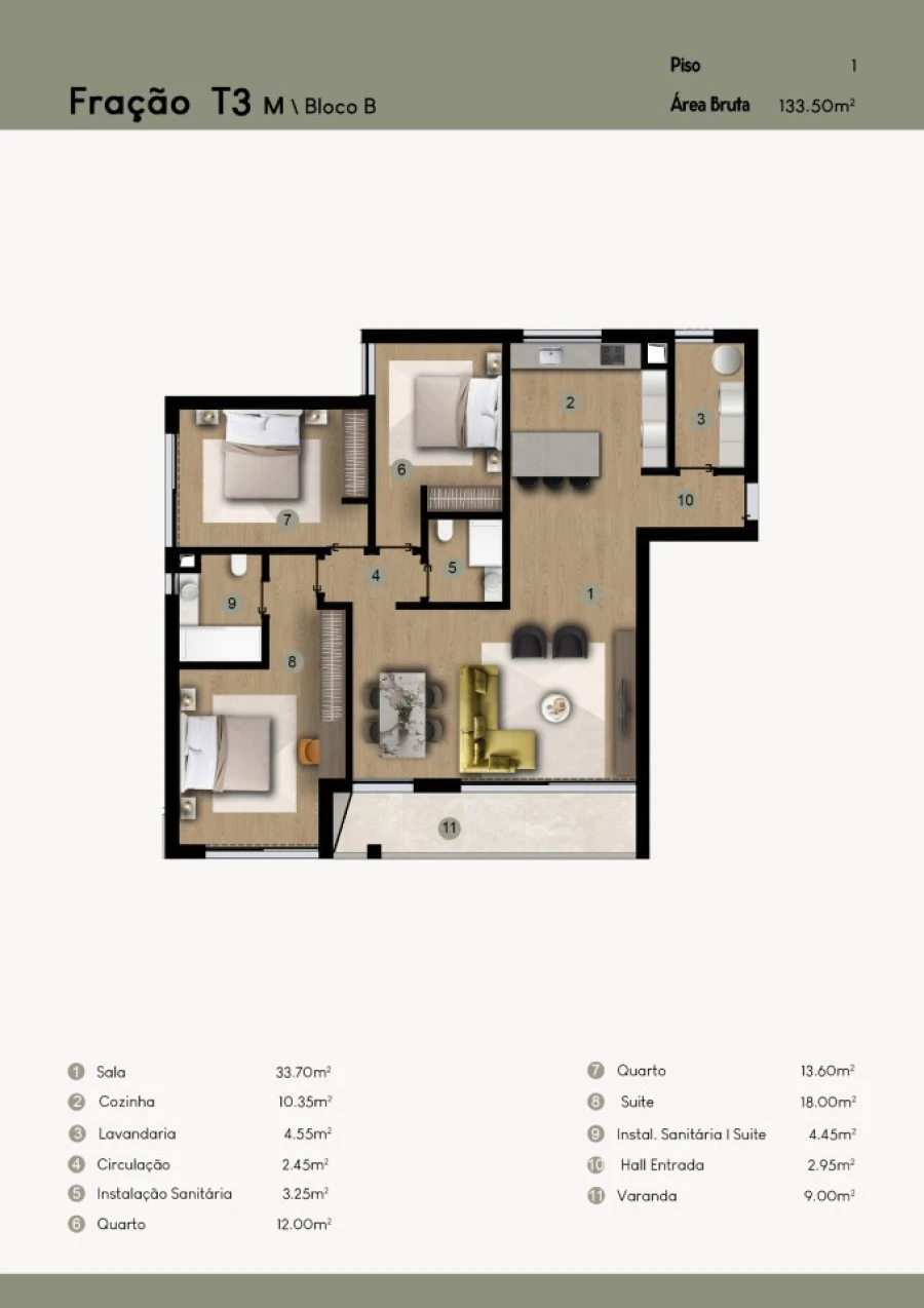 Apartamento T3 para Venda em Camara de Lobos Planta 1