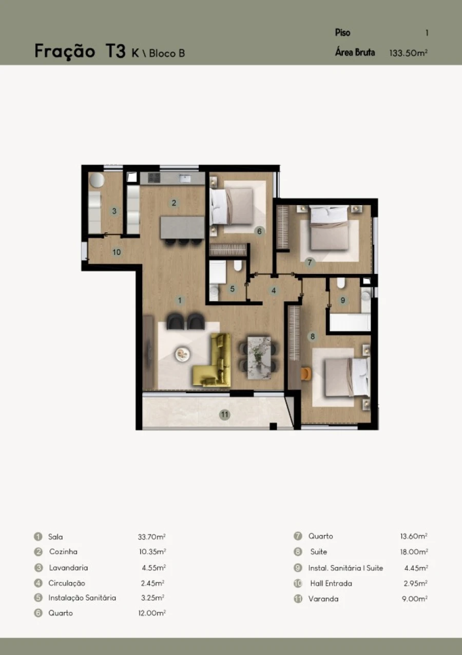 Apartamento T3 para Venda em Camara de Lobos Planta 1