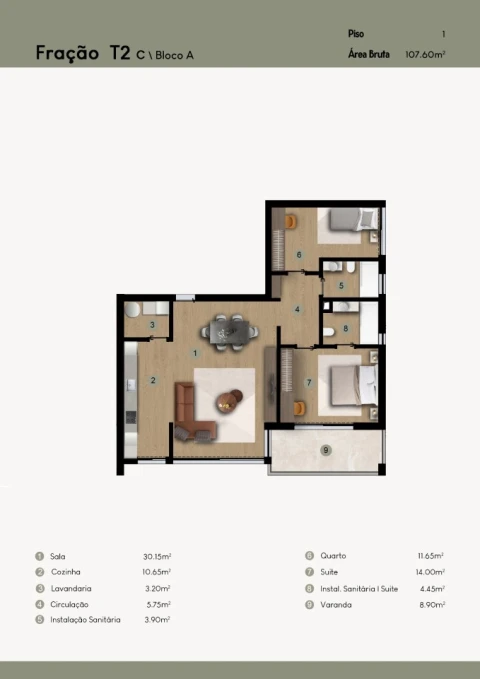 Apartamento T2 para Venda em Camara de Lobos