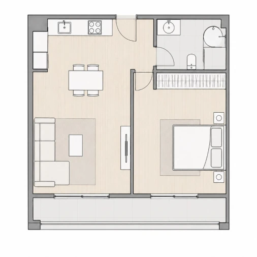 Apartamento T1 para Venda em Póvoa de Varzim, Beiriz e Argivai Planta 1