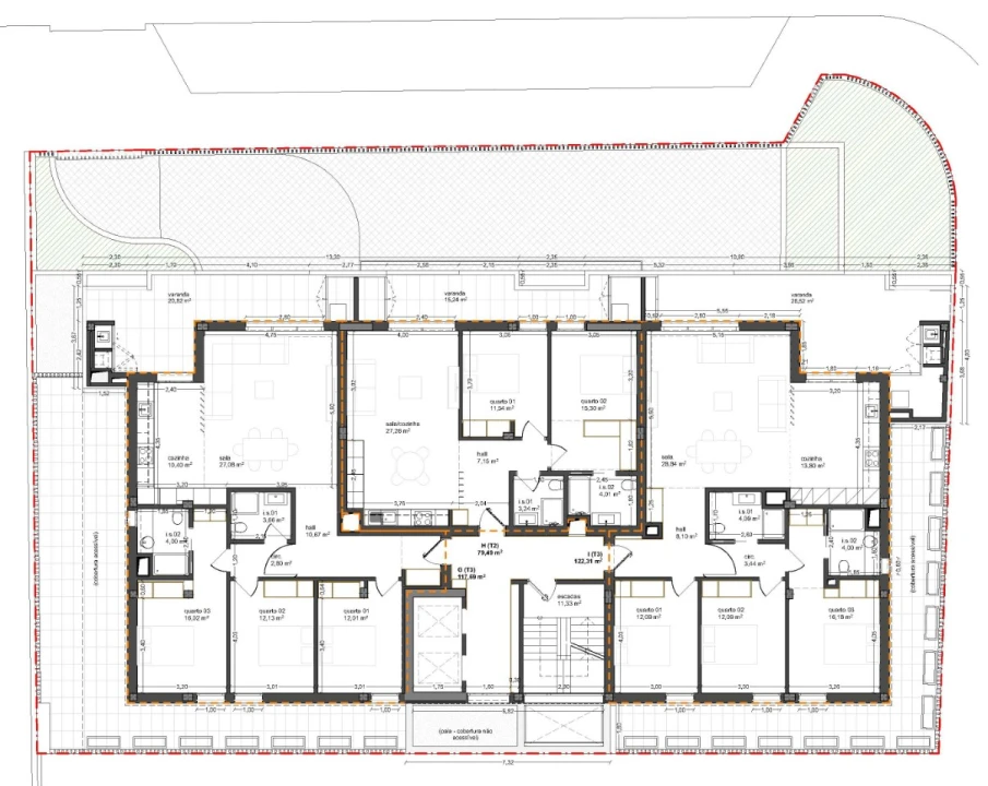 Apartamento T2 para Venda em Santa Clara e Castelo Viegas Planta 3