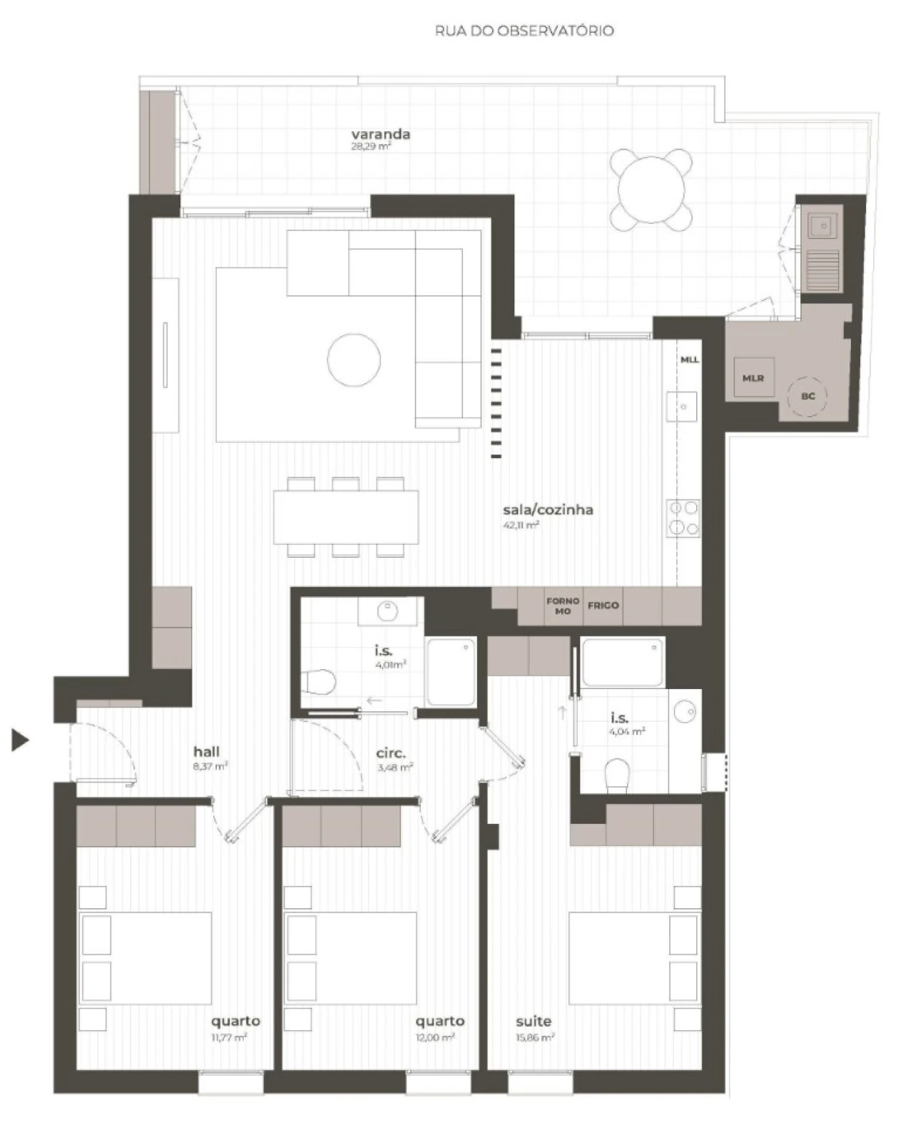 Apartamento T3 para Venda em Santa Clara e Castelo Viegas Planta 2