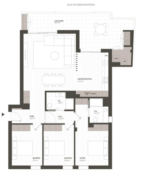 Apartamento T3 para Venda em Santa Clara e Castelo Viegas