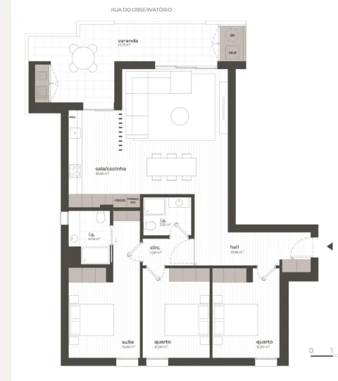 Apartamento T3 para Venda em Santa Clara e Castelo Viegas