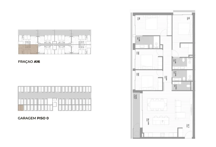 Apartamento T4 para Venda em Fânzeres e São Pedro da Cova Planta 1