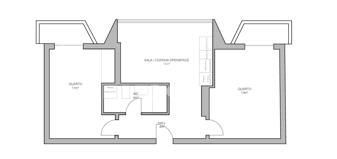 Apartamento T2 para Venda em Águas Livres Planta 1