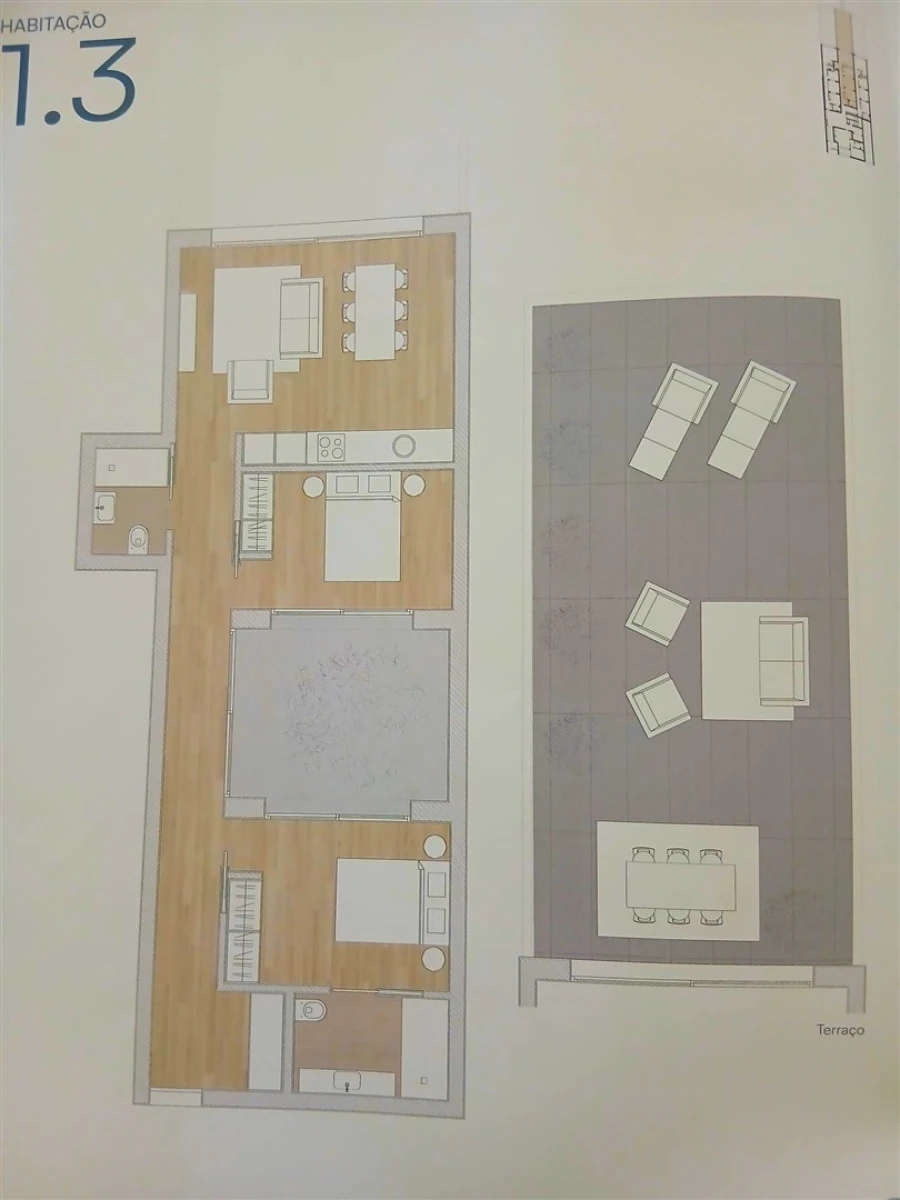 Apartamento T2 para Venda em Cedofeita, Santo Ildefonso, Sé, Miragaia, São Nicolau e Vitória Planta 1
