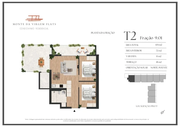 Apartamento T2 para Venda em Vilar de Andorinho Planta 1