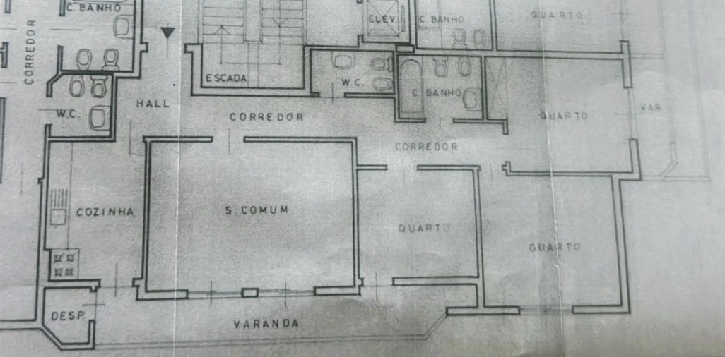 Apartamento T3 para Venda em Faro (Sé e São Pedro) Planta 1