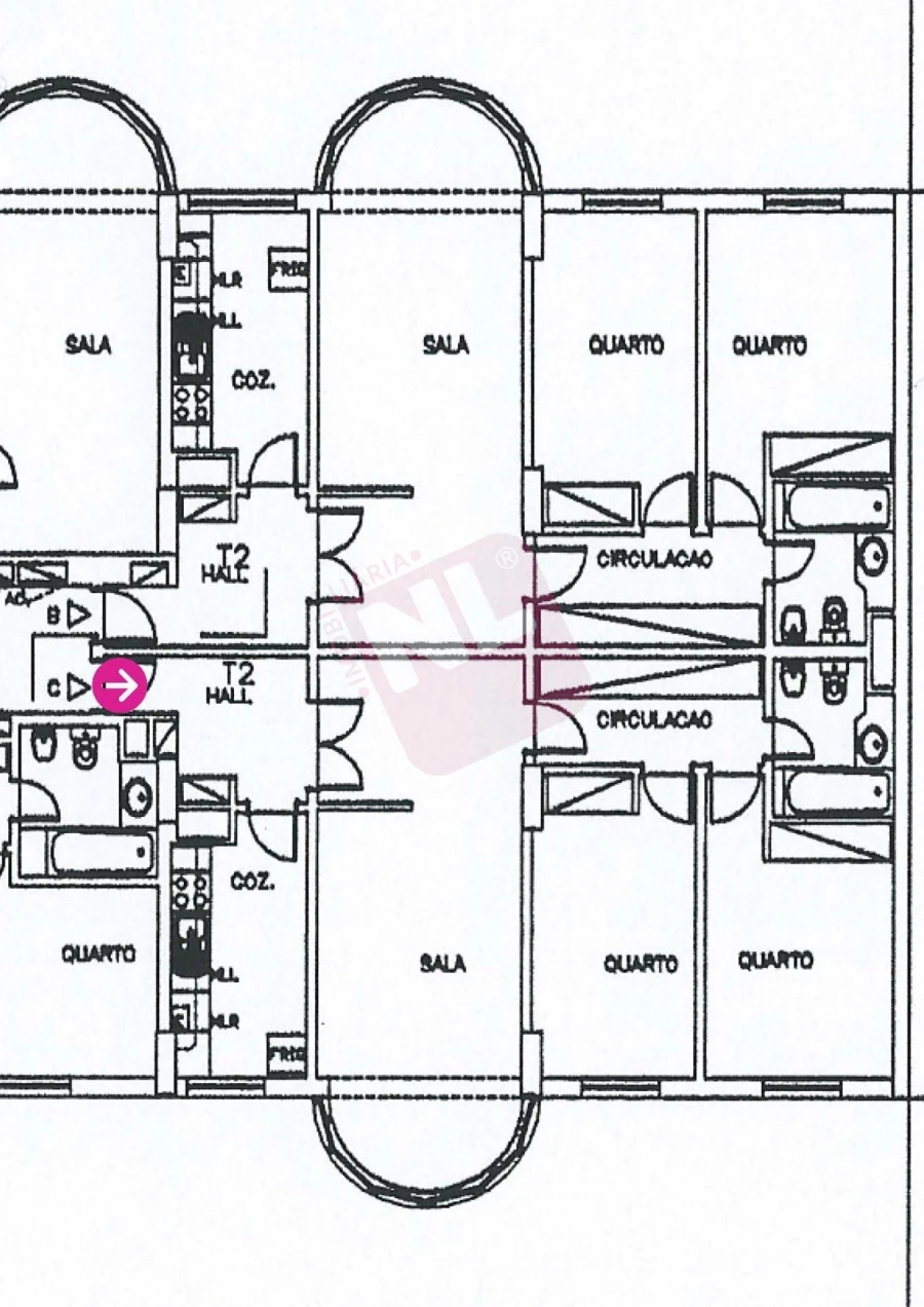 Apartamento T2 para Arrendamento em Areeiro Planta 1