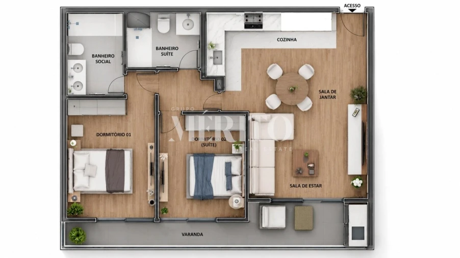 Apartamento T2 para Venda em Alvelos Foto 24