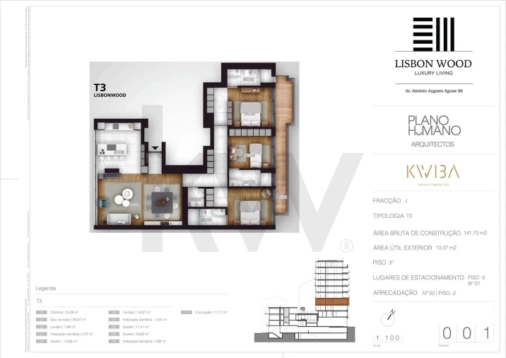 Apartamento T3 para Arrendamento em Avenidas Novas Foto 21