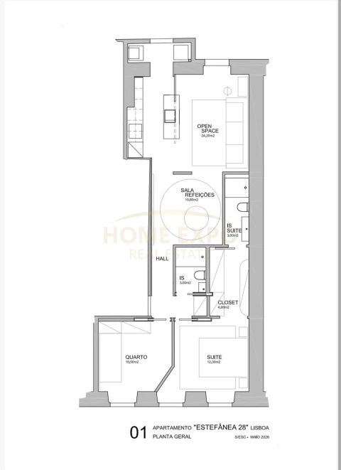 Apartamento T2 para Venda em Arroios