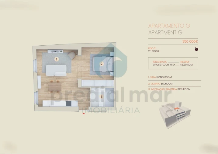 Apartamento para Venda em Cedofeita, Santo Ildefonso, Sé, Miragaia, São Nicolau e Vitória Planta 1