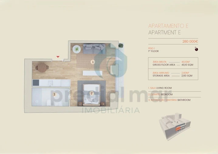 Apartamento para Venda em Cedofeita, Santo Ildefonso, Sé, Miragaia, São Nicolau e Vitória Planta 1
