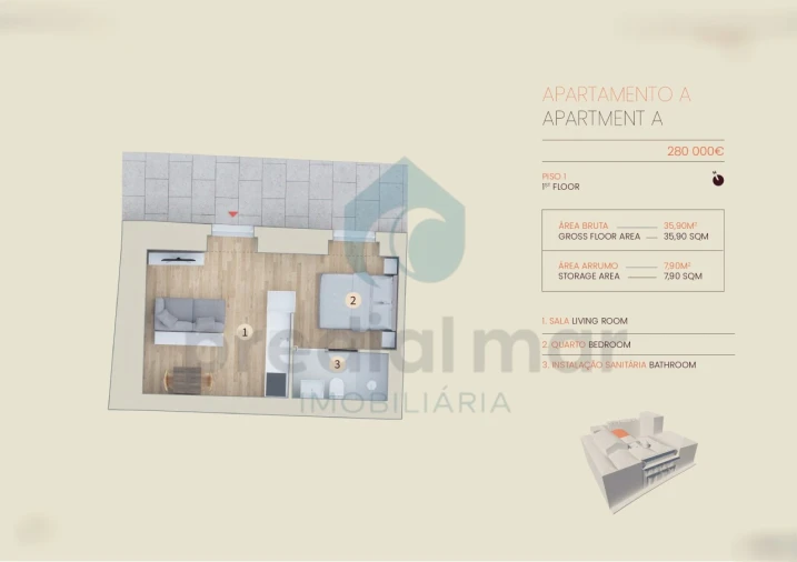 Apartamento para Venda em Cedofeita, Santo Ildefonso, Sé, Miragaia, São Nicolau e Vitória Planta 1