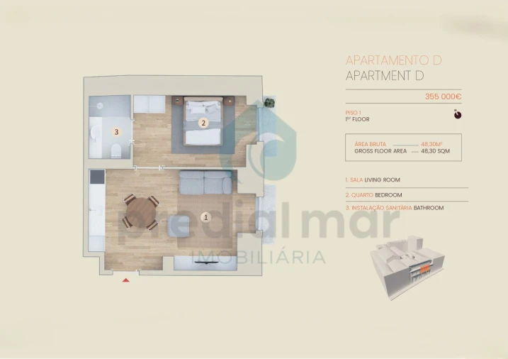 Apartamento para Venda em Cedofeita, Santo Ildefonso, Sé, Miragaia, São Nicolau e Vitória Planta 1