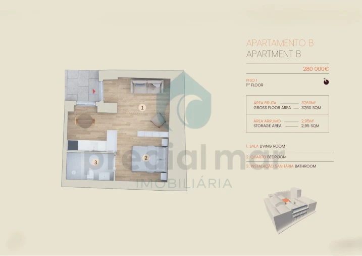 Apartamento para Venda em Cedofeita, Santo Ildefonso, Sé, Miragaia, São Nicolau e Vitória Planta 1